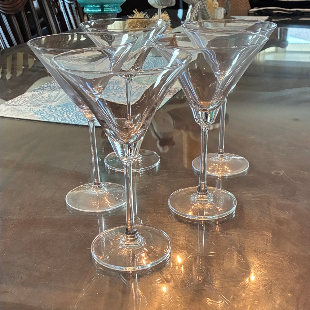 Pier 1 Clear Glass Martini Set